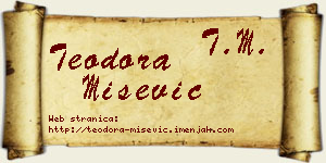 Teodora Mišević vizit kartica
